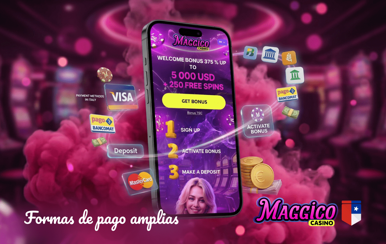 Hay diferentes métodos de pago de facturas En el casino en línea maggico Chile