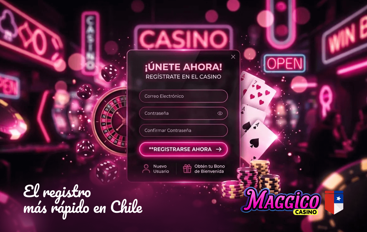 En el casino en línea Maggico se puede registrar en un par de pasos